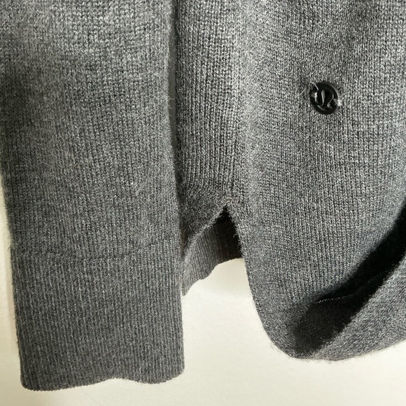 Lululemon Back to Balance Sweater Split Back Long Sleeve in Charcoal Gray - Picture 10 of 15